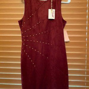 Jessica Simpson Faux Suede Sheath Dress